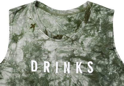 Drinks Well with Others Muscle Tank Tops Womens Funny Drinking Alcohol Sleeveless Letter Printed Graphic Tee Shirt Tops Apparel & Accessories > Clothing > Activewear Kylie Max   