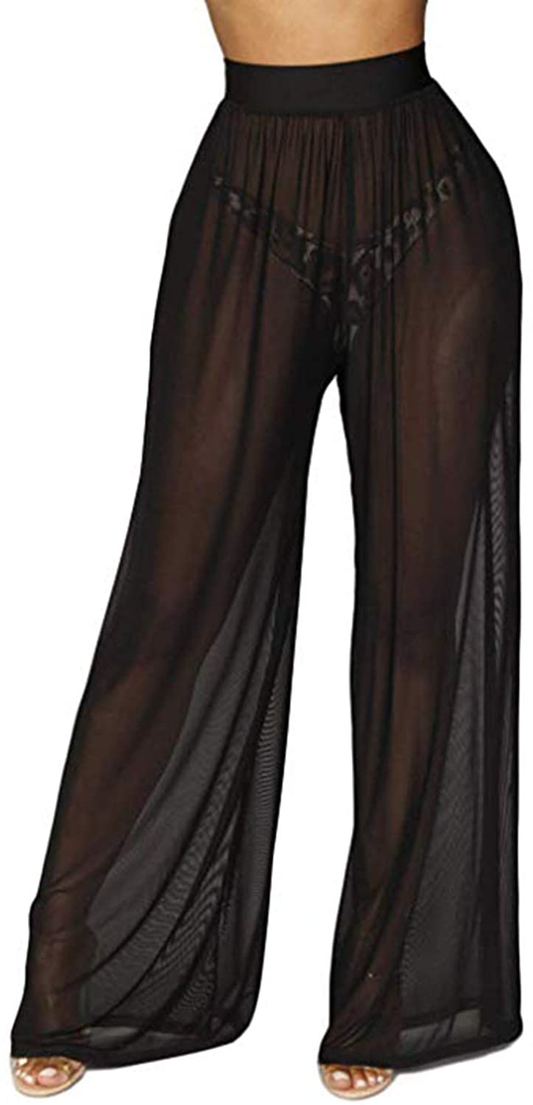 Women'S Beach Sheer Mesh Legging Pant See through Bikini Bottom Swimsuit Cover Up Apparel & Accessories > Clothing > Swimwear Kylie Max   