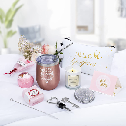 Birthday Gifts for Women Best Friends Gifts Thank You Gifts Get Well Soon Gifts Relaxing Birthday Gifts Spa Gifts - You are Awesome Wine Tumbler Inspirational Gifts, Coworker, Mom, Wife, Sister, 12oz Arts & Entertainment > Party & Celebration > Gift Giving Yorktend   