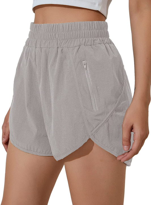 Blooming Jelly Womens High Waisted Running Shorts Athletic Workout Shorts Quick Dry Pants with Zipper Pocket Apparel & Accessories > Clothing > Shorts Kylie Max   