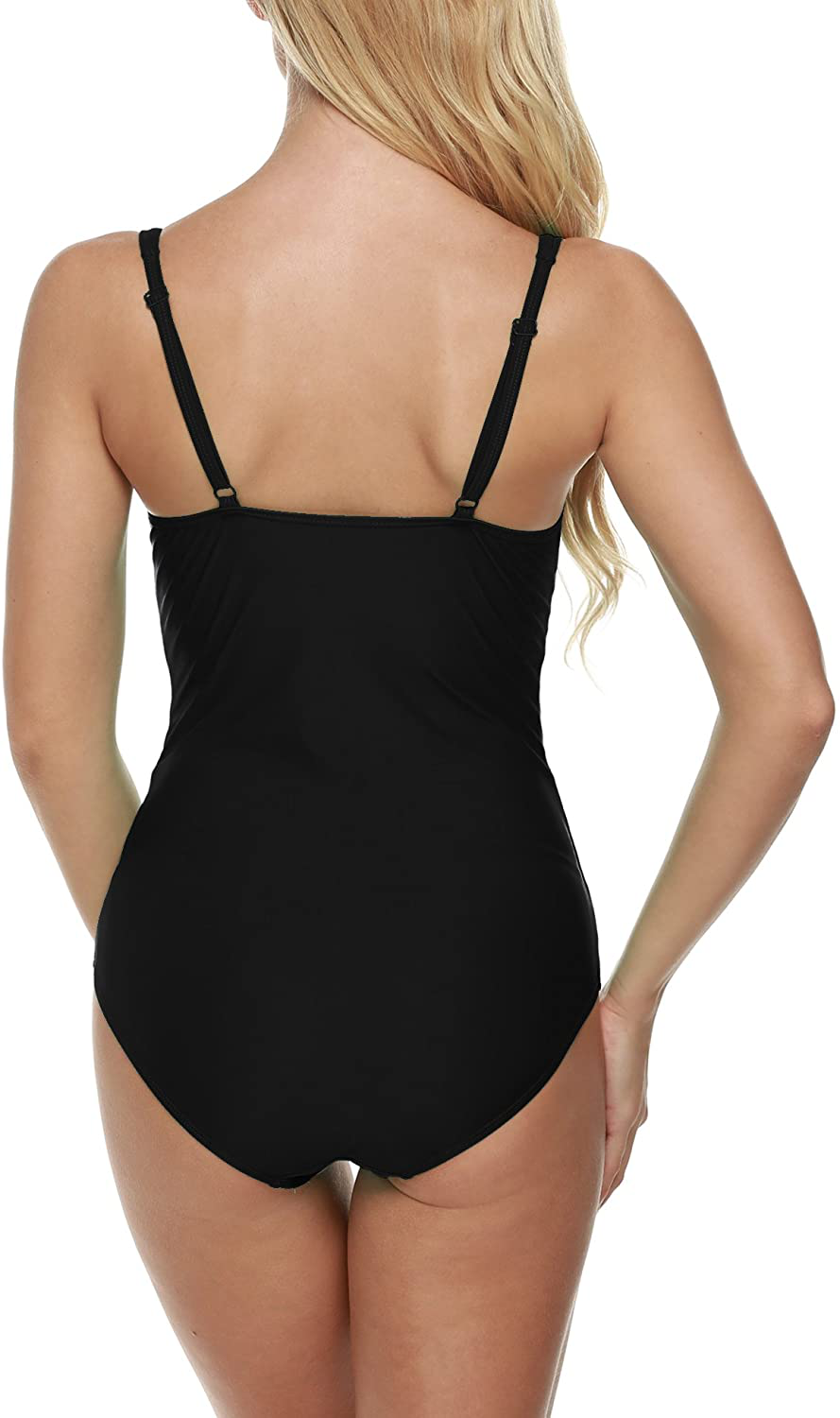 Ekouaer Womens One Piece Swimsuit Elegant Inspired Vintage Pin up Monokinis Tummy Control Swimwear Shirred Bathing Suits Apparel & Accessories > Clothing > Swimwear Kylie Max   