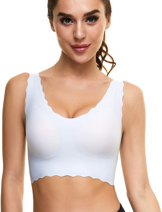 UOTJCNR Women'S Seamless Wireless Invisible Bra Comfy Sleep Bras Thin Soft Daily Bras for Yoga Sport Apparel & Accessories > Clothing > Underwear & Socks > Bras Kylie Max   