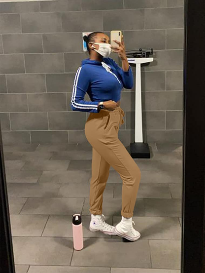 GOKATOSAU Women'S Sexy Lounge Stretch Casual Jogger Drawstring Sweatpants with Pockets Apparel & Accessories > Clothing > Activewear Kylie Max   