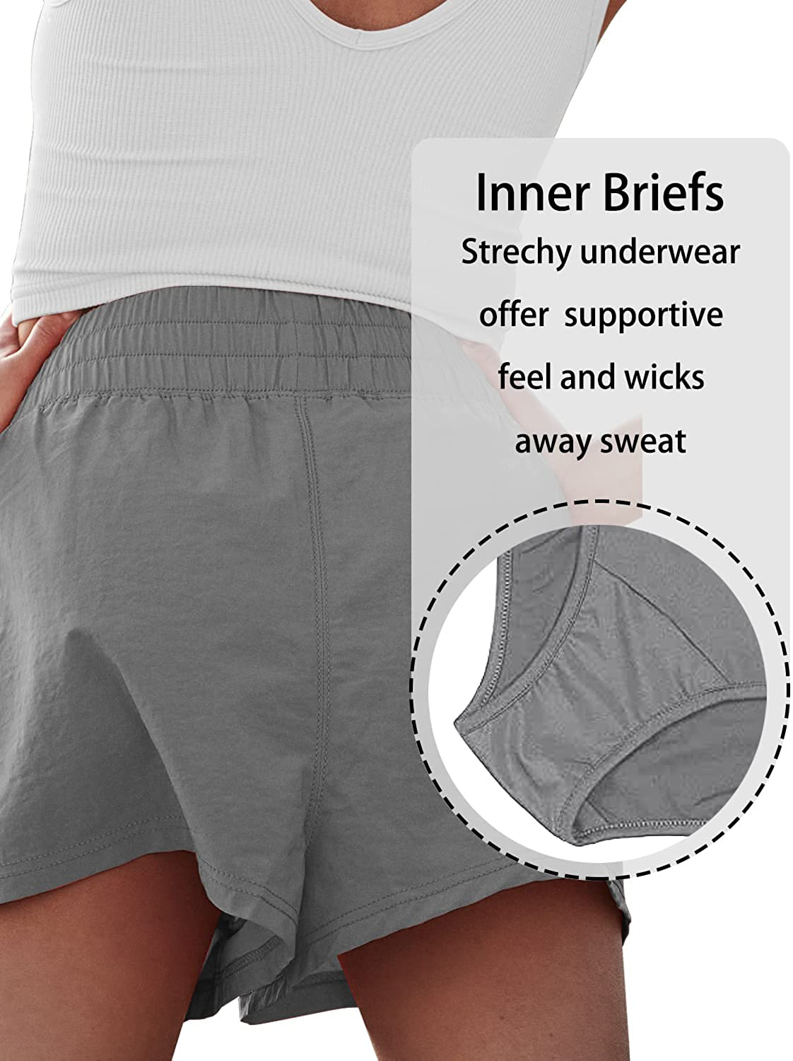 AUTOMET Womens Athletic Shorts High Waisted Running Shorts Casual Summer Workout Shorts Gym Elastic Sporty Shorts Apparel & Accessories > Clothing > Shorts Kylie Max   