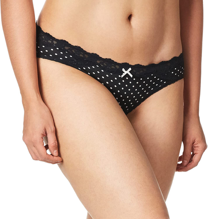 Maidenform Women'S Sexy Must Haves Bikini Panty  Maidenform Women's IA - Panties Darling Dot Black Print 7 