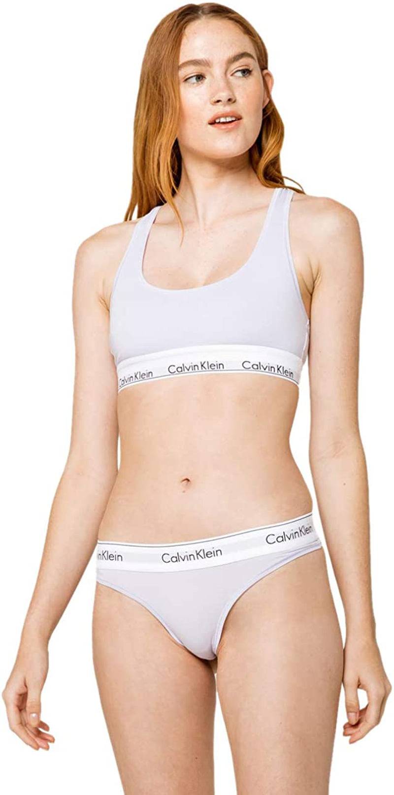 Calvin Klein Women's Modern Cotton Thong Panty Apparel & Accessories > Clothing > Underwear & Socks > Underwear Calvin Klein Purple Aurora Large 