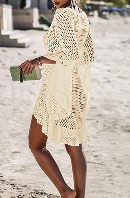 Wander Agio Beach Tops Sexy Perspective Cover Dresses Bikini Cover-Ups Net Coverups Apparel & Accessories > Clothing > Swimwear Kylie Max   