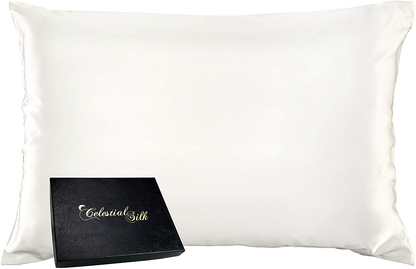 Celestial Silk 100% Pure Mulberry Silk Pillowcase Premium 25 Momme for Hair and Skin, Hypoallergenic Charmeuse Silk Weave on Both Sides - Hidden Zipper Closure (King, Vintage Pink) Arts & Entertainment > Party & Celebration > Gift Giving Celestial Silk Natural Undyed White Standard 