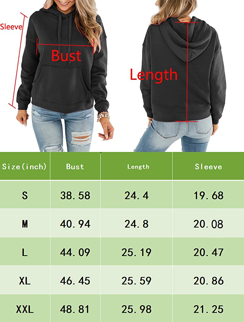 Bingerlily Women'S Casual Hoodies Long Sleeve Solid Lightweight Pullover Tops Loose Sweatshirt with Pocket Apparel & Accessories > Clothing > Activewear Kylie Max   