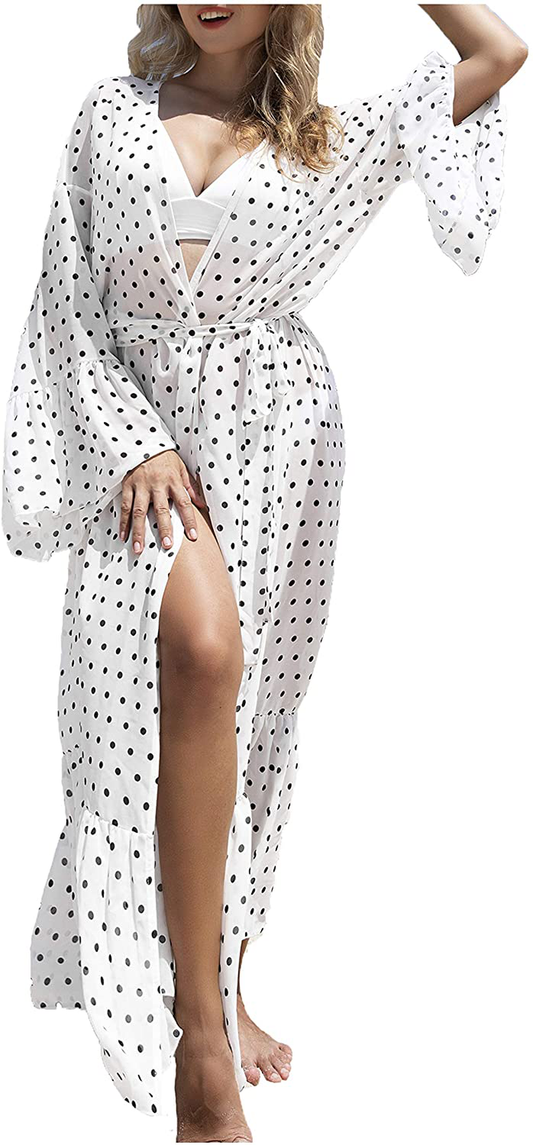 Wander Agio Womens Bikini Cover Ups Beach Casual Dress Coverup Swimsuits Long Cardigan Bohemia Apparel & Accessories > Clothing > Swimwear Kylie Max   