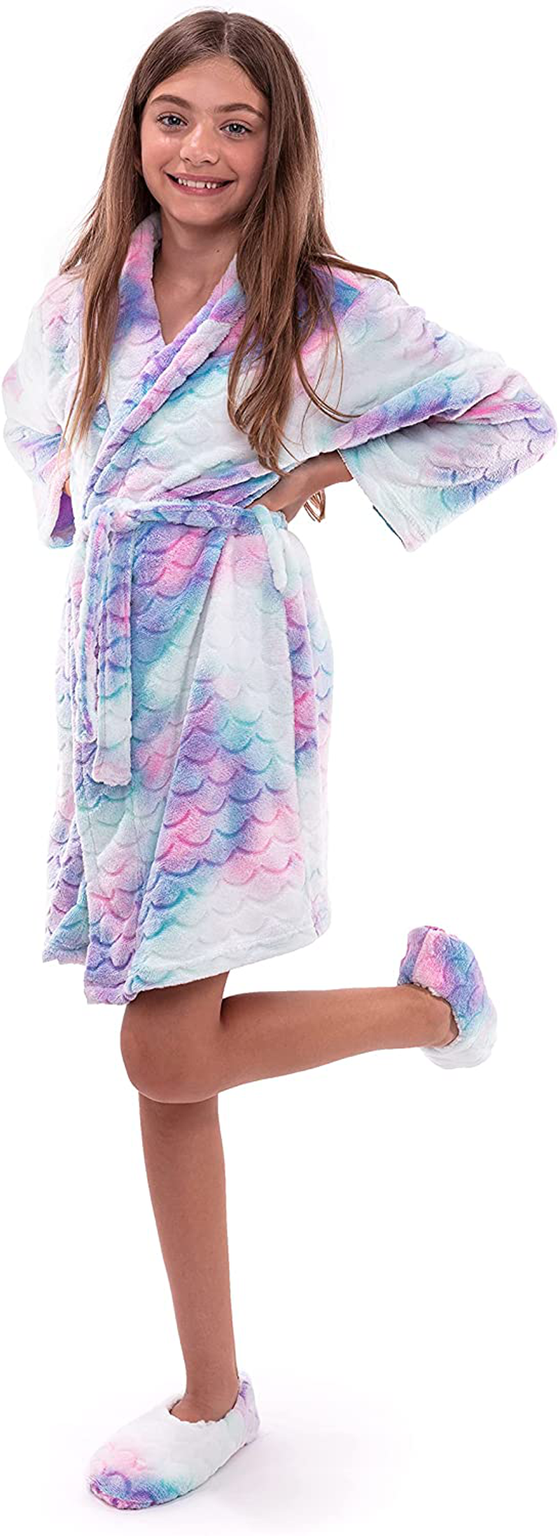 Sleep on It Girls Fleece Robe | Kids Robes for Girls Apparel & Accessories > Clothing > Sleepwear & Loungewear > Robes Kylie Max   