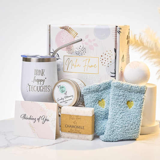 Birthday Gifts for Women - Spa Wine Tumbler Gift Box - Christmas Gifts for Women | Care Package | Get Well Soon Gifts for Women - Self Care Gifts for Her | Unique Gifts for Women Who Has Everything Arts & Entertainment > Party & Celebration > Gift Giving Naha Flume   