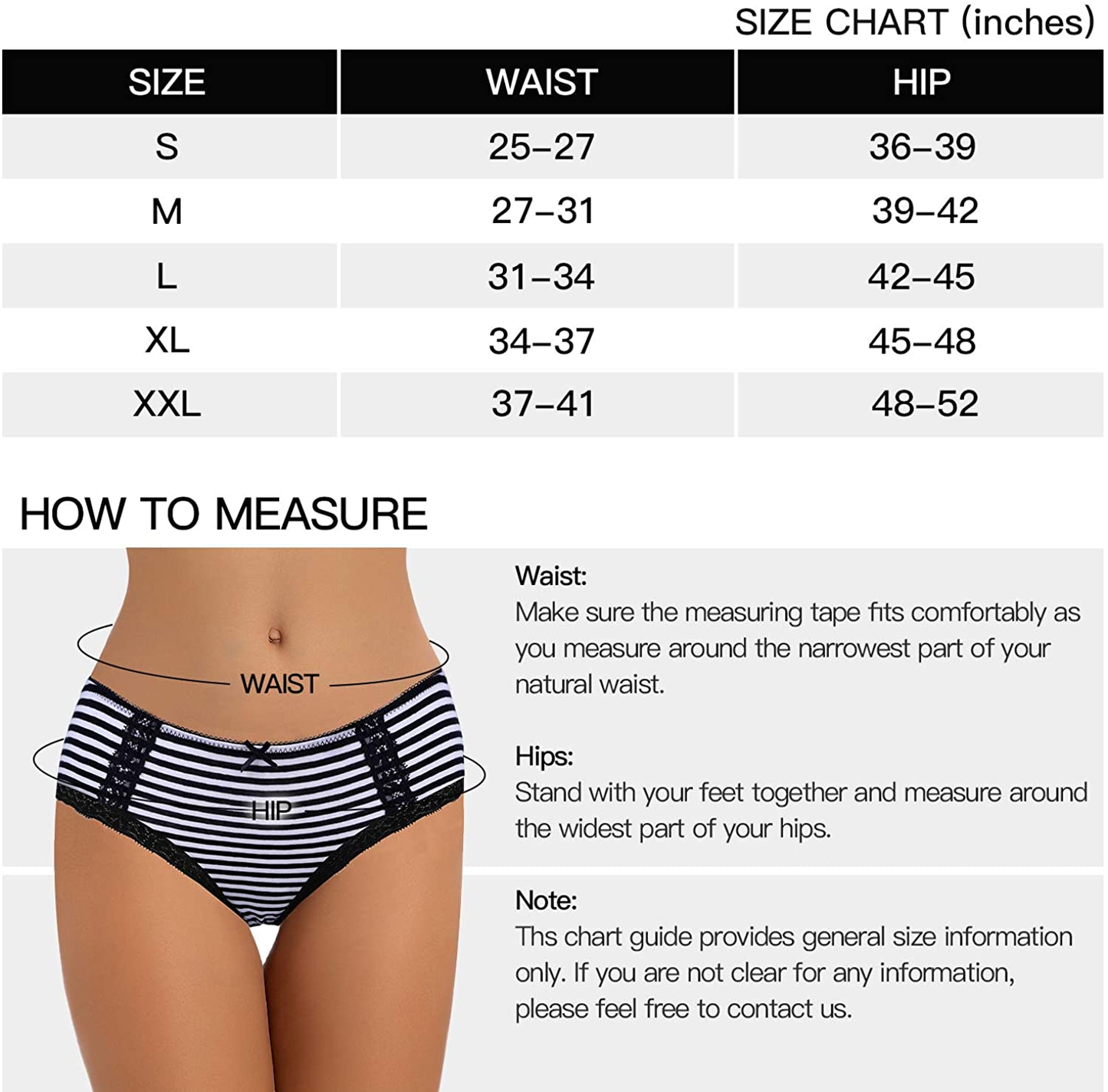 VEENXTHA Womens Underwear Panties Cotton Brief Lace Breathable Stretch Medium Waist Pack of 5 Apparel & Accessories > Clothing > Underwear & Socks > Underwear VEENXTHA   