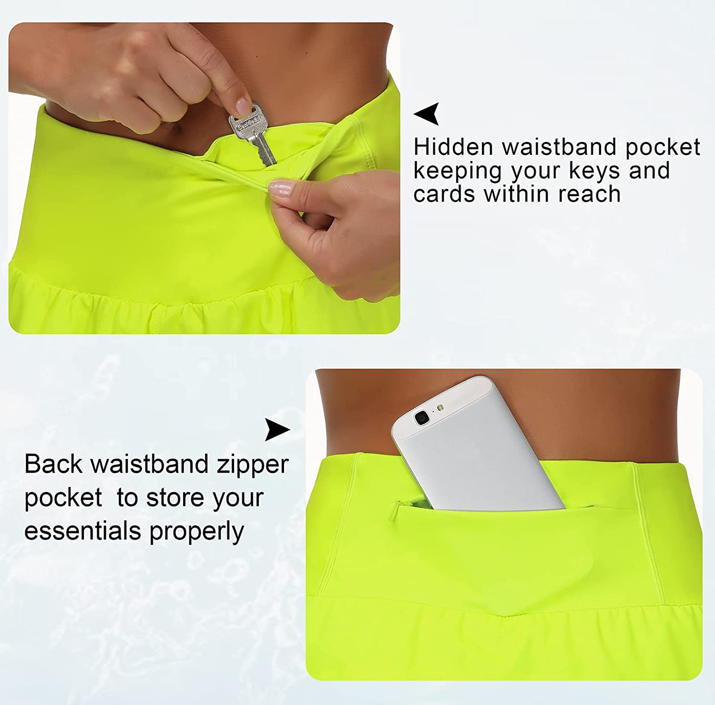 THE GYM PEOPLE Womens High Waisted Running Shorts Quick Dry Athletic Workout Shorts with Mesh Liner Zipper Pockets Apparel & Accessories > Clothing > Shorts Kylie Max   