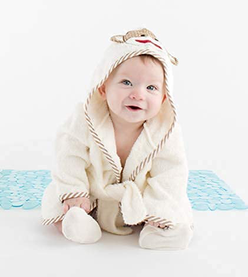 Sock Monkey Hooded Bath Robe & Slipper Set (0-9 Months) Apparel & Accessories > Clothing > Sleepwear & Loungewear > Robes Kylie Max   