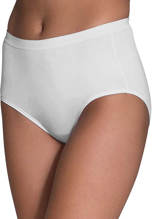 Fruit of the Loom Women'S Eversoft Cotton Brief Underwear (Regular & plus Size) Apparel & Accessories > Clothing > Underwear & Socks > Underwear Fruit of the Loom Brief - 144 Pack - White 9 Brief