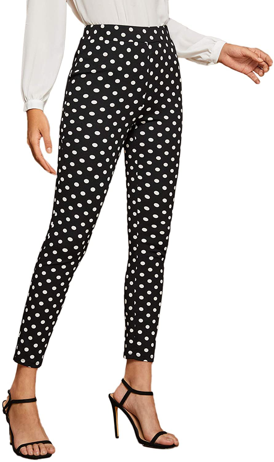 SweatyRocks Women's Casual Skinny Leggings Stretchy High Waisted Work Pants Apparel & Accessories > Clothing > Activewear SweatyRocks   