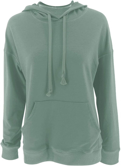 Bingerlily Women'S Casual Hoodies Long Sleeve Solid Lightweight Pullover Tops Loose Sweatshirt with Pocket Apparel & Accessories > Clothing > Activewear Kylie Max   
