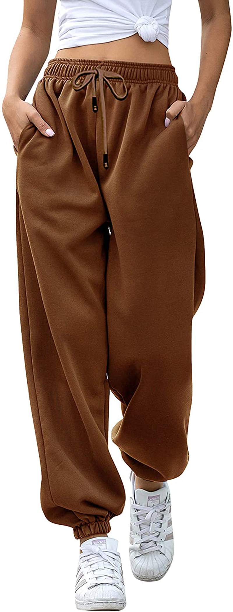 VINMEN Cinch Bottom Sweatpants for Women with Pockets Apparel & Accessories > Clothing > Activewear Kylie Max   