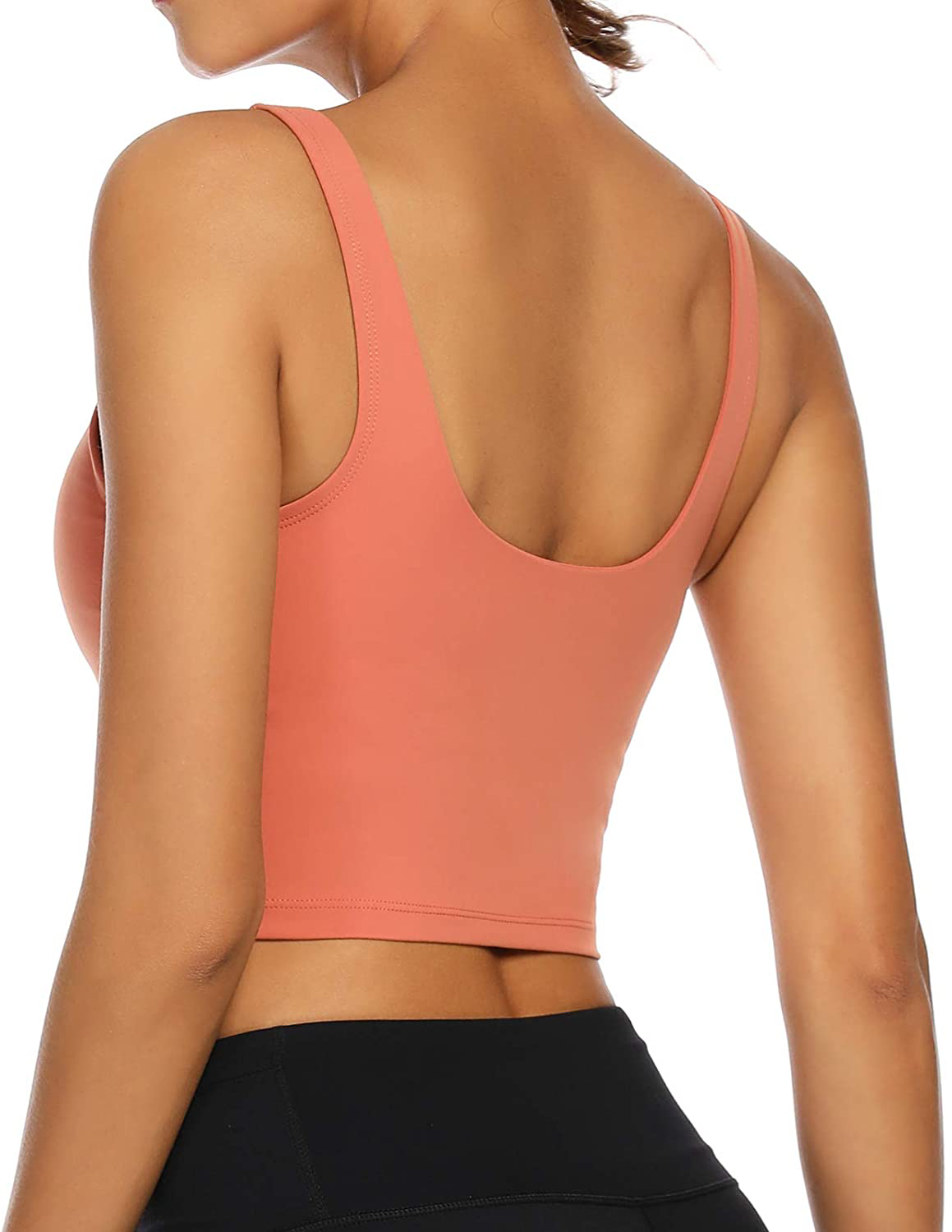 Lemedy Women Sports Bra Longline Crop Tank Top Padded Workout Running Yoga Apparel & Accessories > Clothing > Underwear & Socks > Bras Kylie Max   