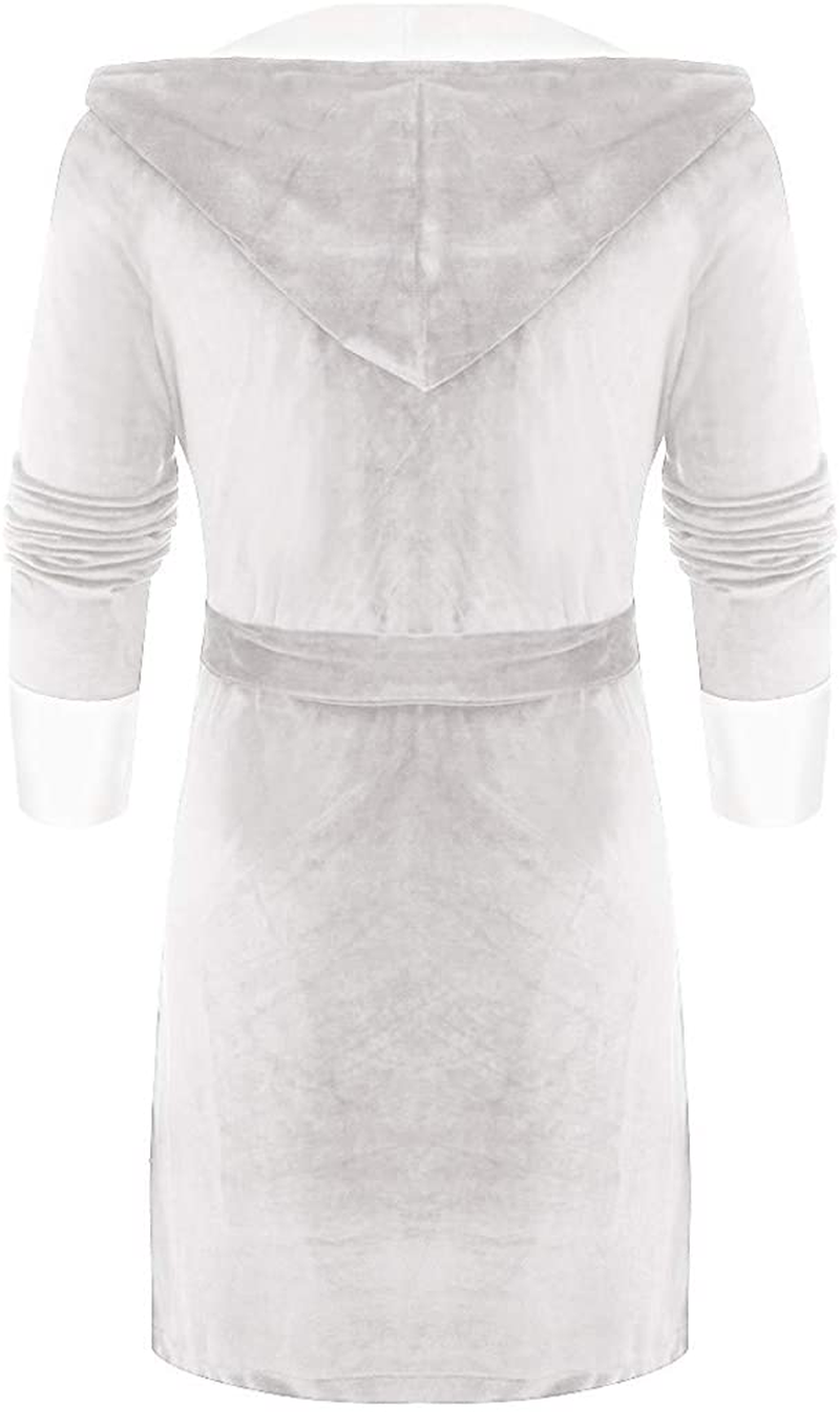 Hemlock Women Winter Fleece Robe Hooded Robes Soft Plush Kimono Bathrobe plus Size Robe Night Gown Home Clothes Apparel & Accessories > Clothing > Sleepwear & Loungewear > Robes Kylie Max   