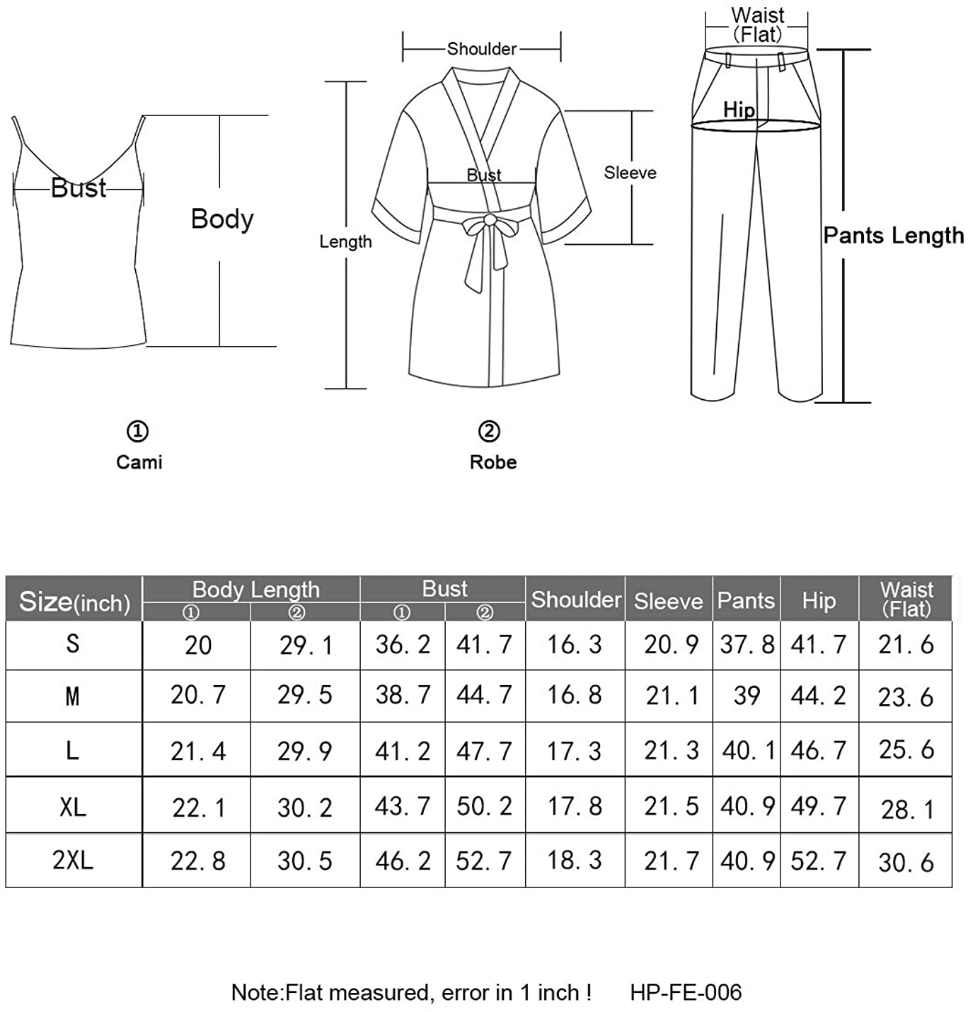 Escalier Women'S Silk Satin Pajamas Set 3 Pcs Floral Silky Pj Sets Sleepwear Cami Nightwear with Robe and Pant Apparel & Accessories > Clothing > Sleepwear & Loungewear Kylie Max   