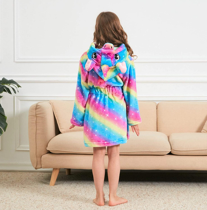Doctor Unicorn Soft Unicorn Hooded Galaxy Bathrobe - Unicorn Gifts for Girls Apparel & Accessories > Clothing > Sleepwear & Loungewear > Robes Kylie Max   