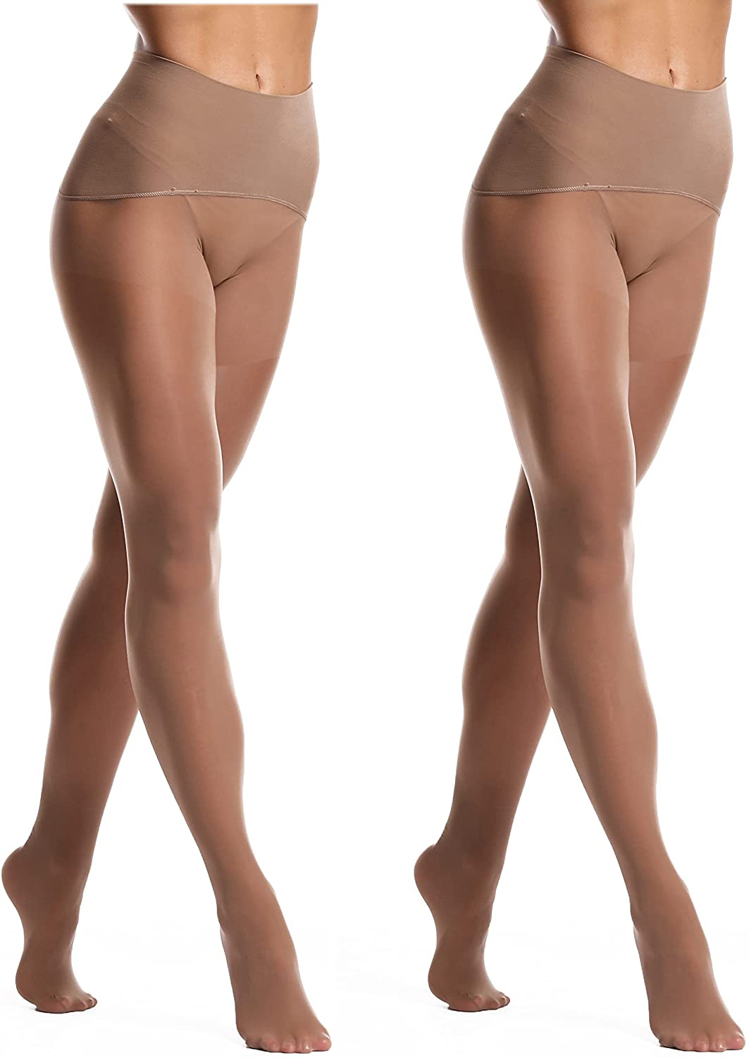 Frola Oil Shiny Stockings Pantyhose 360°Seamless Crotch High Waist Smooth Tights for Women Apparel & Accessories > Clothing > Underwear & Socks > Shapewear Frola Brown+brown Medium 