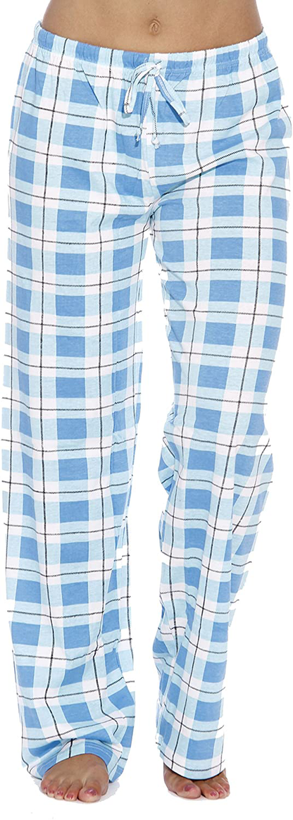Just Love 100% Cotton Jersey Women Plaid Pajama Pants Sleepwear Apparel & Accessories > Clothing > Sleepwear & Loungewear > Pajamas Kylie Max   