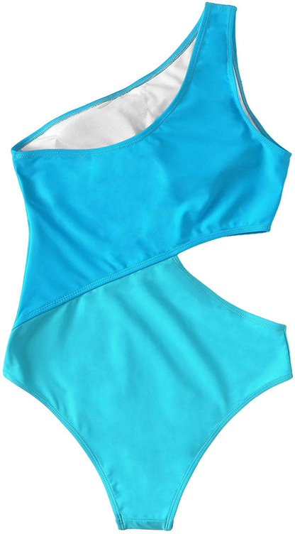Sweatyrocks Women'S Bathing Suits One Shoulder Cutout One Piece Swimsuit Swimwear Monokini Apparel & Accessories > Clothing > Swimwear Kylie Max   
