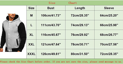 Merthy Mens Classic Varsity Baseball Jackets with Hood Casual Slim Fit Snap Buttons Cotton Uniform Bomber Jackets Coats Apparel & Accessories > Clothing > Underwear & Socks > Shapewear Merthy   