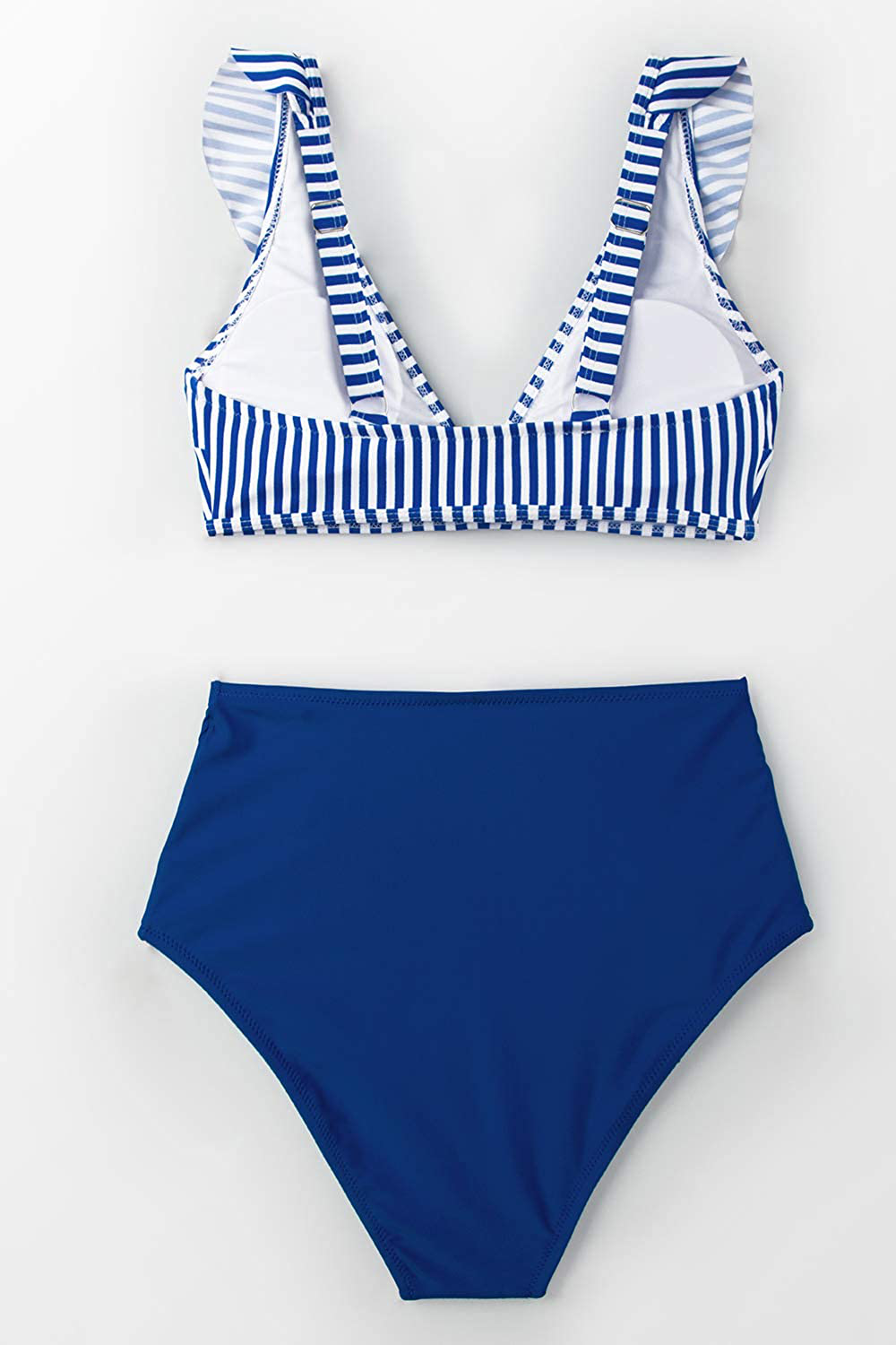 CUPSHE Women's High Waist Bikini Swimsuit Ruffle Floral Print Two Piece Bathing Suit Apparel & Accessories > Clothing > Swimwear KYLIE MAX   