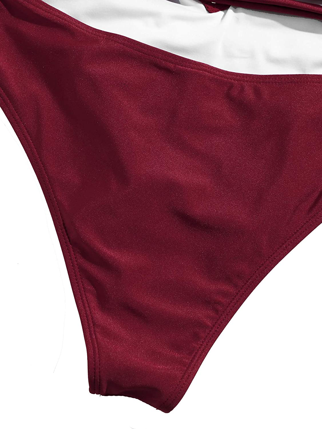 Sweatyrocks Women'S Sexy Basic Criss Cross Tie Knot Front Deep V Open Back One Piece Swimwear Apparel & Accessories > Clothing > Swimwear Kylie Max   
