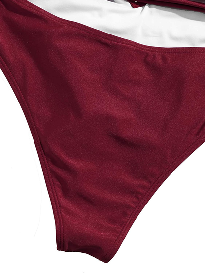 Sweatyrocks Women'S Sexy Basic Criss Cross Tie Knot Front Deep V Open Back One Piece Swimwear Apparel & Accessories > Clothing > Swimwear Kylie Max   