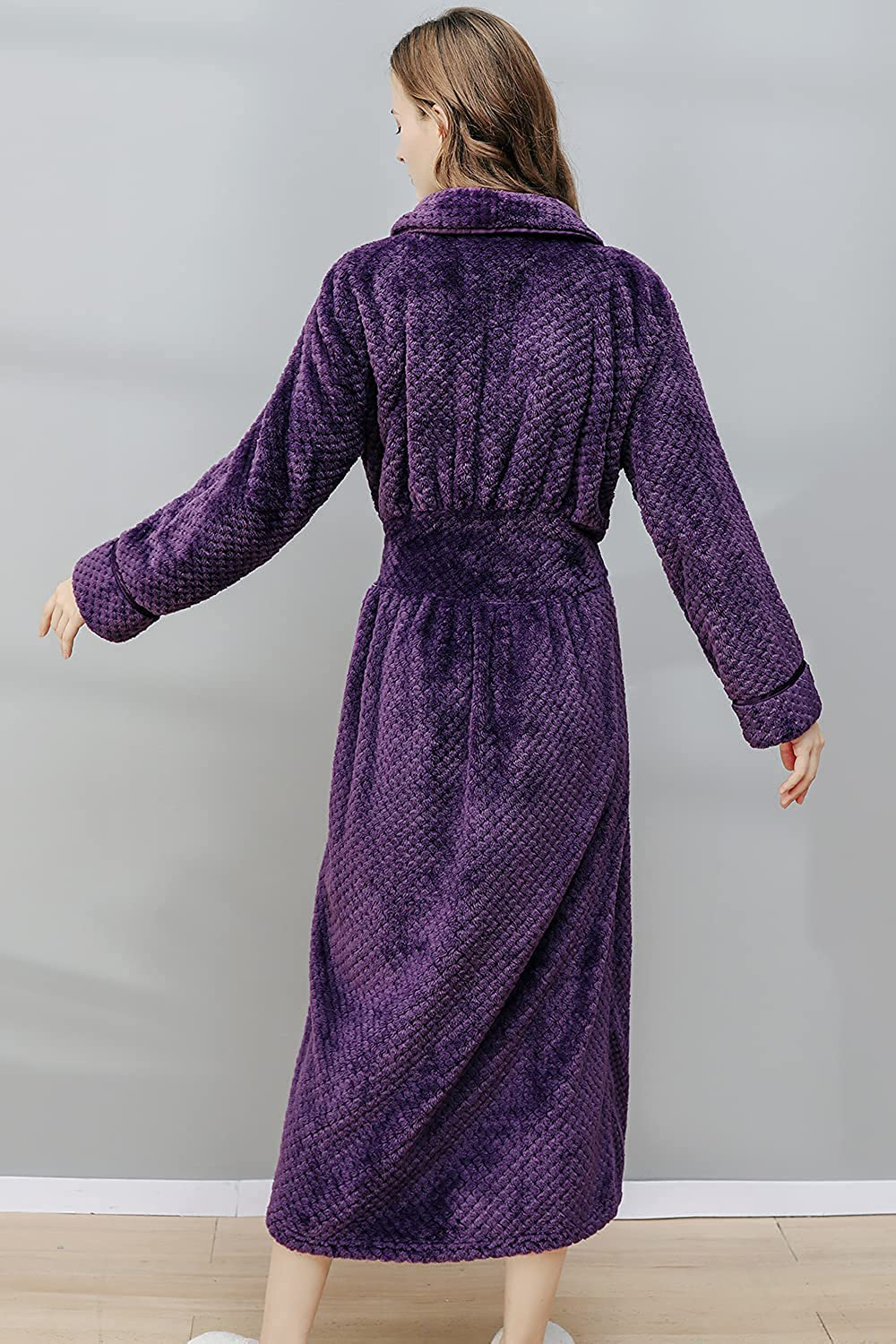 DUSISHIDAN Women Men Matching Winter Fur Bathrobes 1506 Apparel & Accessories > Clothing > Sleepwear & Loungewear > Robes Kylie Max   