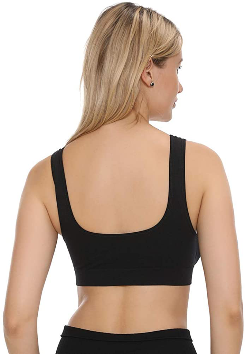 JOJOANS 1/3 Pack Sports Bras for Women - Seamless Workout Yoga Bra Stretchy Comfort Sleep Bra with Removable Pads Apparel & Accessories > Clothing > Underwear & Socks > Bras Kylie Max   