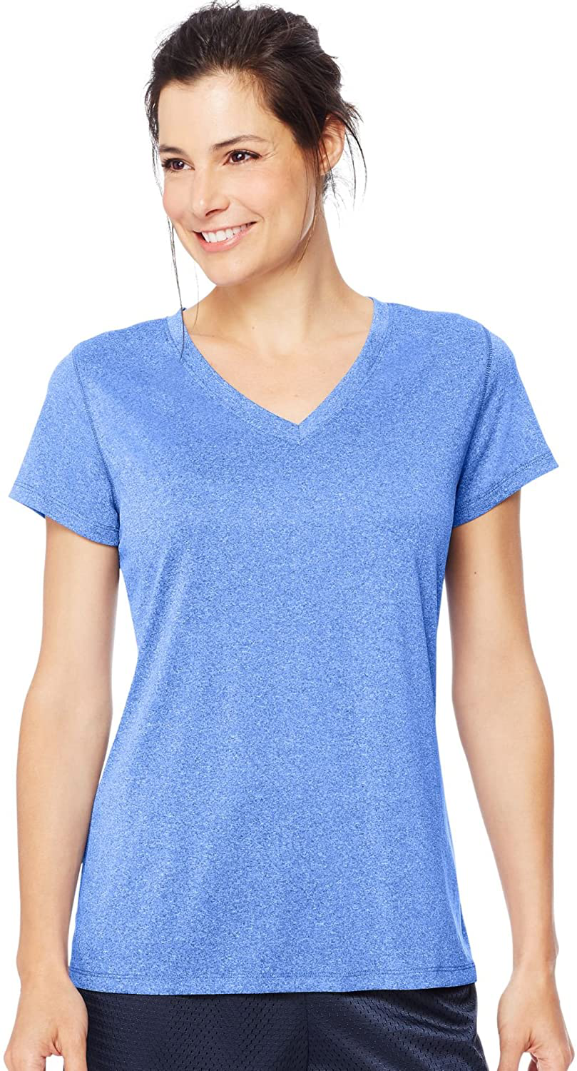Hanes Sport Women'S Heathered Performance V-Neck Tee Apparel & Accessories > Clothing > Activewear Kylie Max   