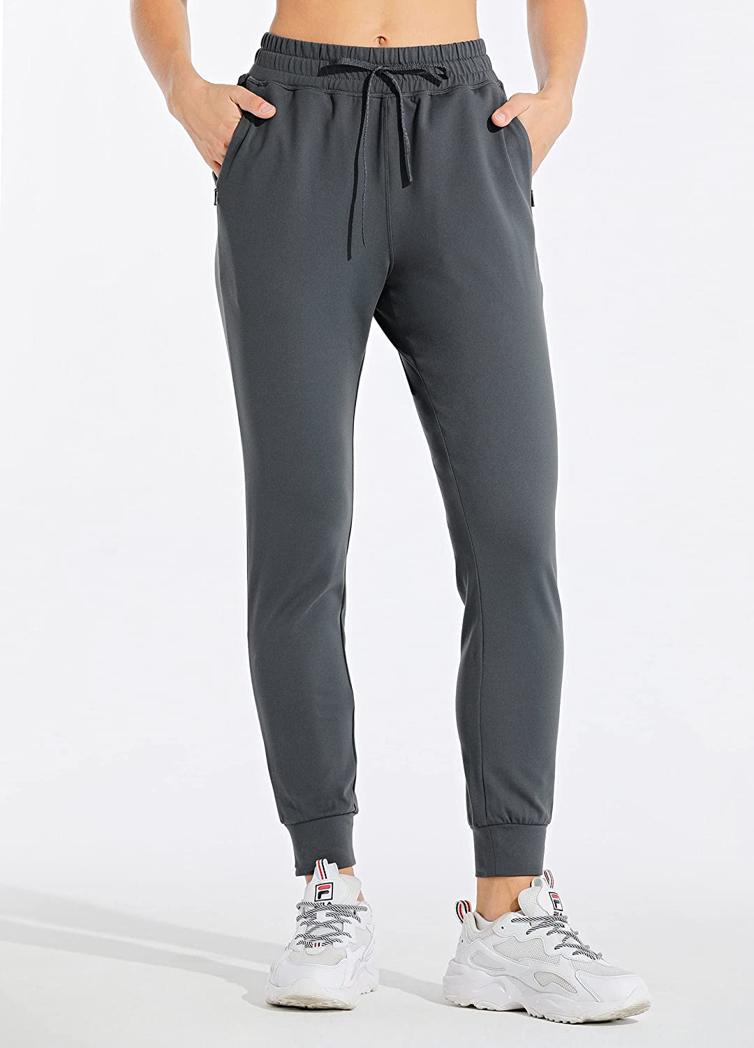 Willit Women'S Fleece Lined Joggers Warm Pants Running Thermal Sweatpants Winter Athletic Water Resistant with Pockets Apparel & Accessories > Clothing > Activewear Kylie Max   