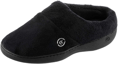 isotoner Women's Cozy Terry Hoodback Clog Slipper with Soft Memory Foam, Comfort Arch Support, and an Indoor/Outdoor Sole Arts & Entertainment > Party & Celebration > Gift Giving KYLIE MAX Black 7.5-8 
