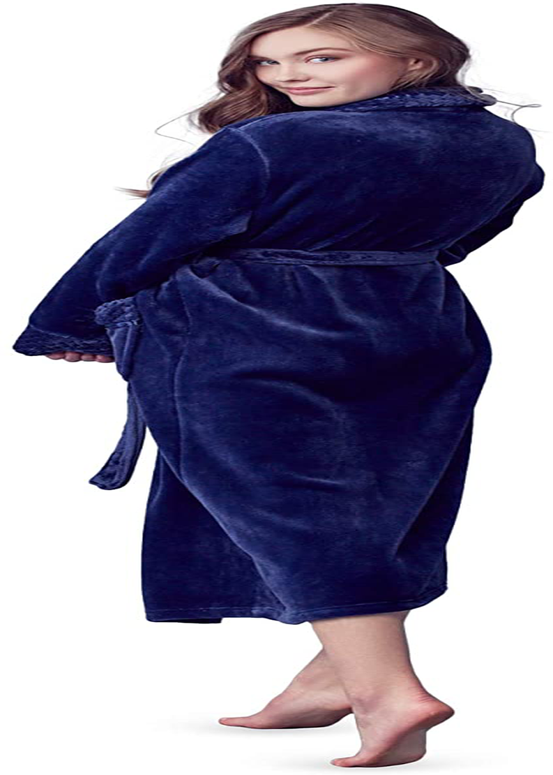 LOTUS LINEN Women Soft Plush Robes - GODDESS - Fluffy Robe for Women -Long Fleece Spa Bathrobes Apparel & Accessories > Clothing > Sleepwear & Loungewear > Robes Kylie Max   
