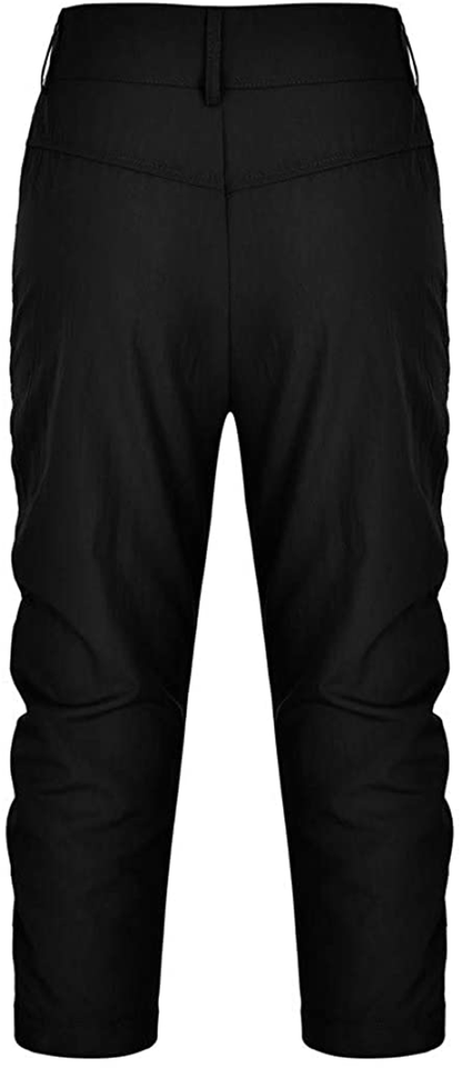 Burband Womens Jersey Capris Cargo Sweatpants Drawstring Waist Cropped Jogger Athletic Sports Gym Pants with Side Pockets Apparel & Accessories > Clothing > Underwear & Socks > Shapewear Burband   