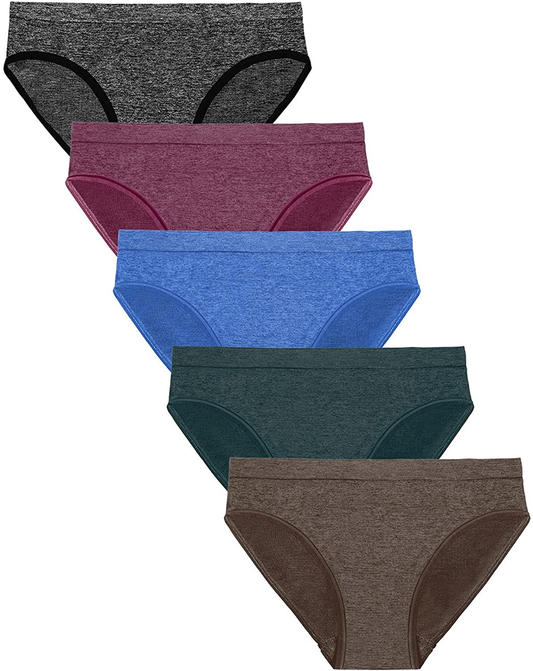 R RUXIA Women'S Hipster Panties Seamless Low-Rise Cheekini Panty Soft Stretch Bikini Underwear (Multi Colors,Pack of 5) … Apparel & Accessories > Clothing > Underwear & Socks > Underwear R RUXIA Set-j016-1 Large 