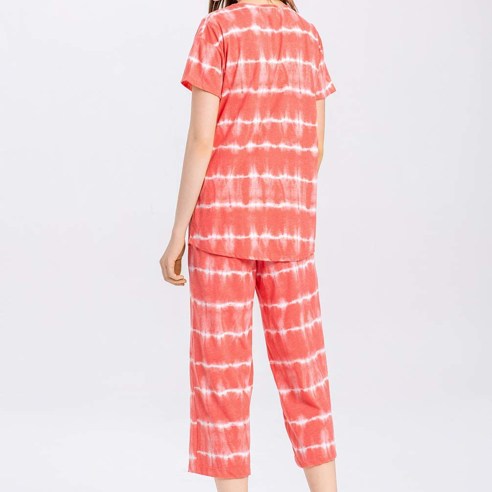 ENJOYNIGHT Women'S Sleepwear Tops with Capri Pants Pajama Sets Apparel & Accessories > Clothing > Sleepwear & Loungewear > Pajamas Kylie Max   