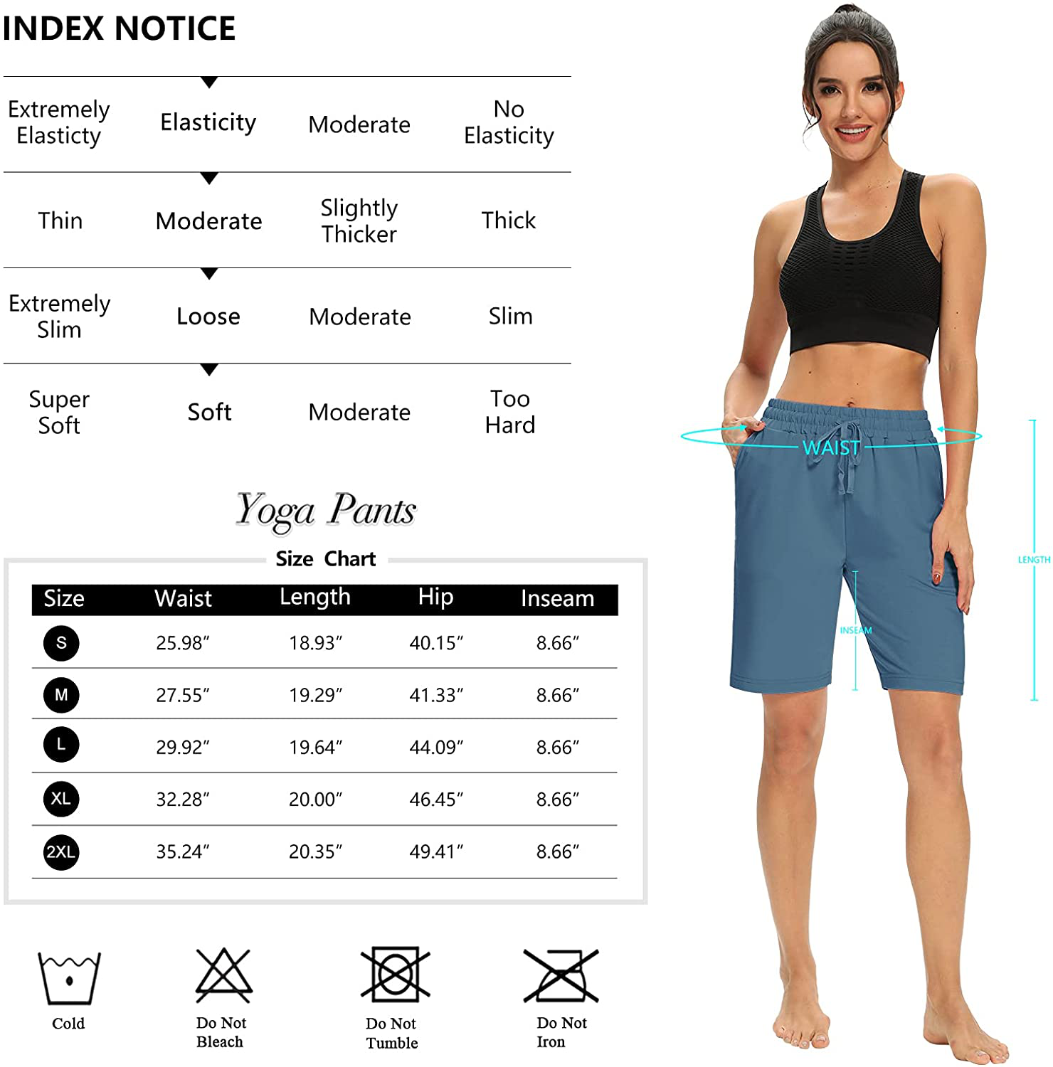 DIBAOLONG Womens Yoga Shorts Loose Comfy Drawstring Lounge Bermuda Shorts with 3 Pockets Apparel & Accessories > Clothing > Shorts Kylie Max   
