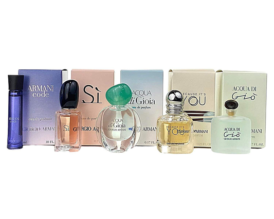 GIORGIO ARMANI Acqua Di Gio 5 Pc. Gift Set for Women Si Edp 0.24oz + Because It's You Edp 0.24oz + Acqua Di Gio Edp 0.17oz + Acqua Di Gioia Edp 0.17oz + Armani Code Edt 0.1oz, 0.24 Fl Oz Arts & Entertainment > Party & Celebration > Gift Giving GIORGIO ARMANI   