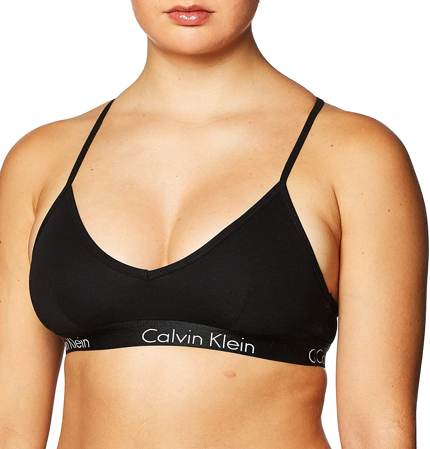 Calvin Klein Women'S Motive Cotton Lightly Lined Bralette Apparel & Accessories > Clothing > Underwear & Socks > Bras Kylie Max   