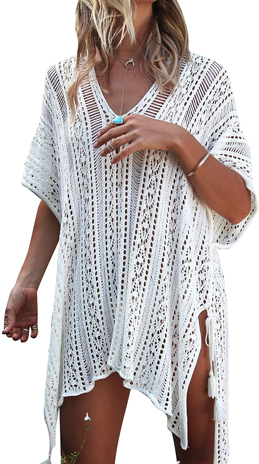Jeasona Women’S Bathing Suit Cover up for Beach Pool Swimwear Crochet Dress Apparel & Accessories > Clothing > Swimwear Kylie Max   
