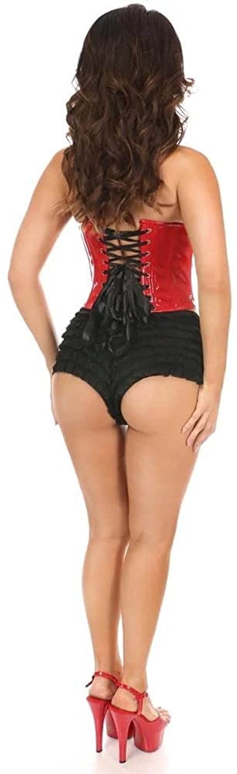 Daisy Corsets Lavish Black Patent PVC Underwire Bustier Apparel & Accessories > Clothing > Underwear & Socks > Lingerie Daisy corsets   