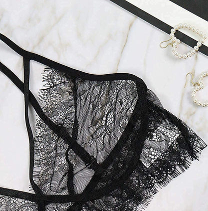 Women Lingerie Sexy Bra and Panties Set Lace Strap Bralette Lingerie Set Apparel & Accessories > Clothing > Underwear & Socks > Lingerie KLONKEE   