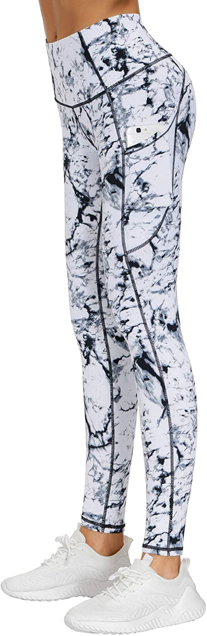 THE GYM PEOPLE Thick High Waist Yoga Pants with Pockets, Tummy Control Workout Running Yoga Leggings for Women Apparel & Accessories > Clothing > Activewear THE GYM PEOPLE   